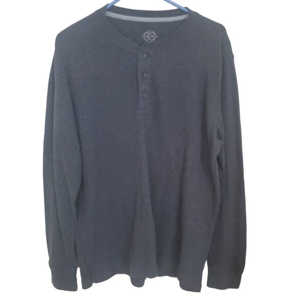 Mens Henley Shirt Bundle of 5 Mens Size L Thermal Knit Long Sleeve Textured Soft - Picture 3 of 12